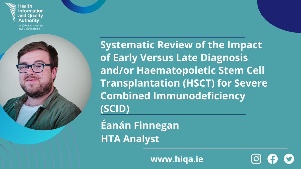 HIQA on Twitter "Éanán Finnegan, our HTA analyst, is presenting a