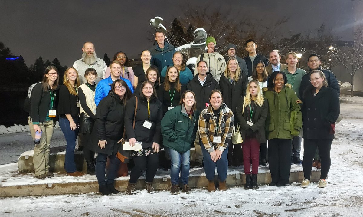 Elmore_Ecology's tweet image. Great showing by @MSU_CFR WFA at #TWS2022. And we're actually missing a couple of folks in this photo!