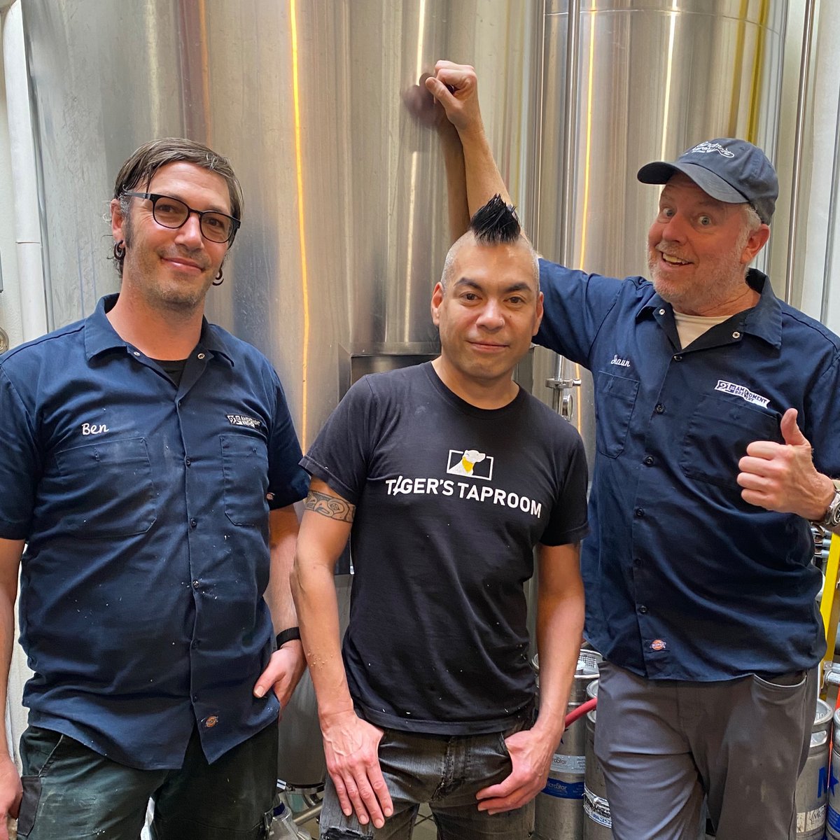 21stAmendment's tweet photo. Our collaboration with Brian from @tigerstaproom is finally here: "21 Tiger's Pale Ale" 🍻

We'll be releasing this juicy pale ale at our SF Brewpub this Thursday, November 10th. Brian will be joining us around 5pm, so stop by to say hi and have a glass of 21 Tiger's Pale Ale! https://t.co/8lIuFiHTji