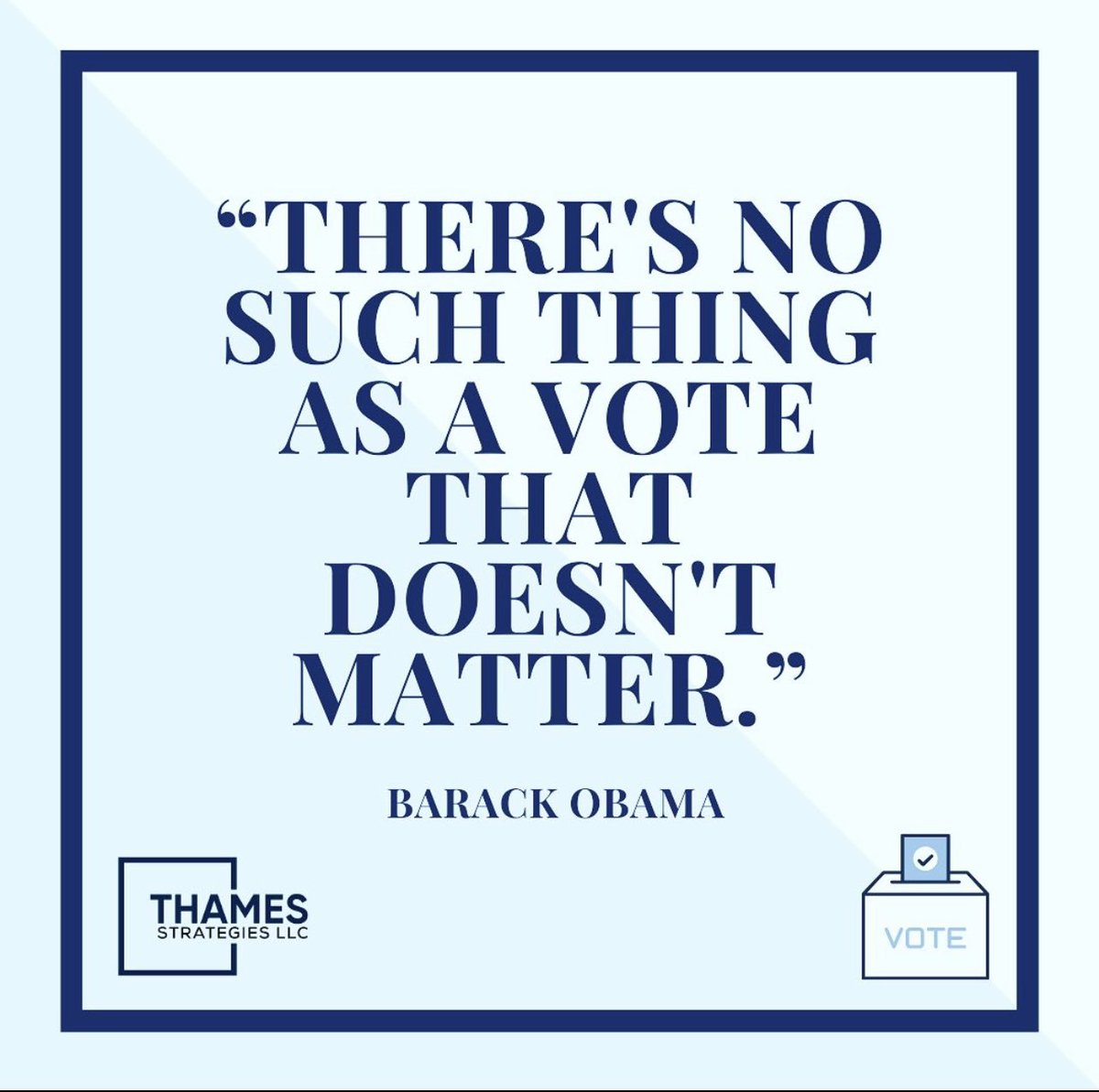 Thames_Strategy's tweet photo. Be sure to exercise your right to vote today! #Vote #ElectionDay2022 https://t.co/WufEPbfiSU