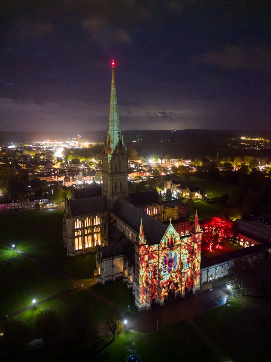 VisitWiltshire's tweet photo. Spectacular displays can be seen at Salisbury Cathedral from now until Saturday! Sarum Lights: Renaissance is one not to miss!

https://t.co/TaBEfJFLPz

📸 Finnbarr Webster

@SalisburyCath

#timeforwiltshire #salisburycathedral #lightdisplays https://t.co/vUnvsH42jd