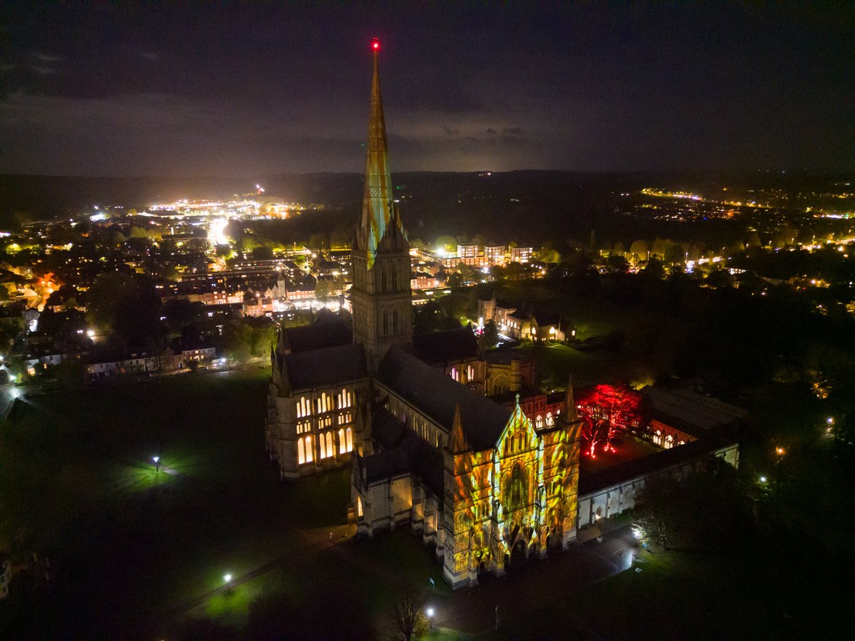 VisitWiltshire's tweet photo. Spectacular displays can be seen at Salisbury Cathedral from now until Saturday! Sarum Lights: Renaissance is one not to miss!

https://t.co/TaBEfJFLPz

📸 Finnbarr Webster

@SalisburyCath

#timeforwiltshire #salisburycathedral #lightdisplays https://t.co/vUnvsH42jd