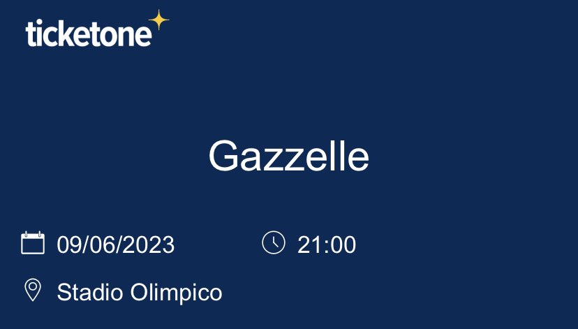SpottiSamuele's tweet photo. Gazzelle Roma stadio olimpico per il mio compleanno madonna piango https://t.co/yF0vvD0oFt