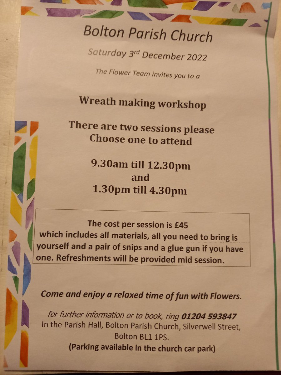 The church flower team warmly welcomes you to this event