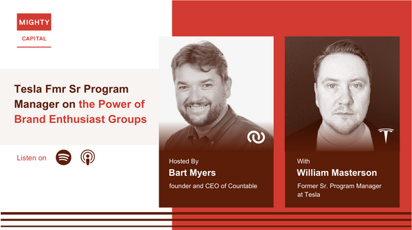 MightyCapital's tweet photo. 🎧 NEW PODCAST 🎧 
@countable Founder, @bartolah  interviews @CYB3RT0P1A Founder, @cyb3rt0p1a  on the power of brand enthusiast groups. 
🎉 Big shoutout to our sponsor, @FoleyandLardner!
👂 on https://t.co/6eJlnKeWAJ 

#countable #podcast #onlinecommunity https://t.co/ATUmLi6Sab