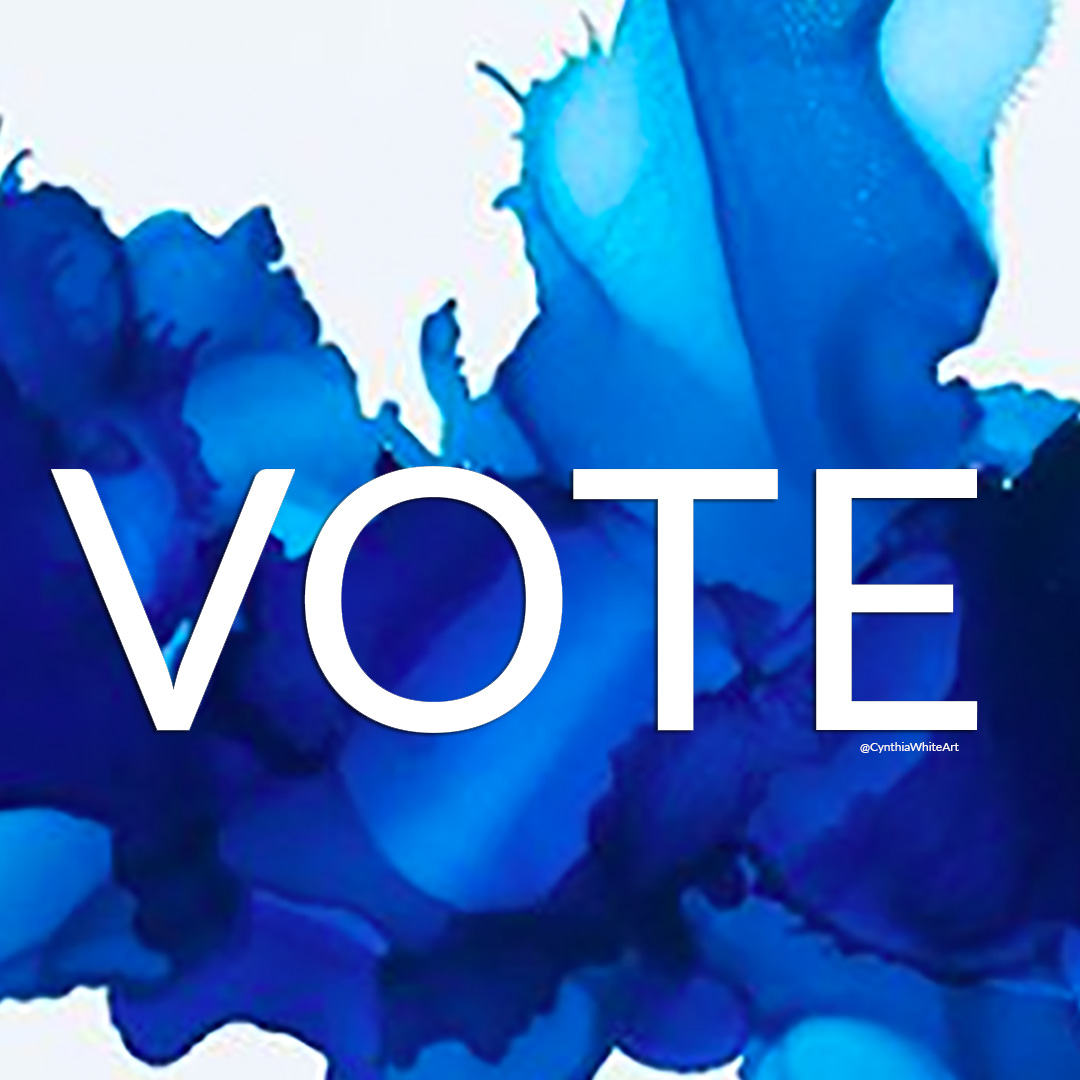 cynthiaewhite's tweet photo. Big day, America! If you need some art to spread the word, please save or screenshot these and use liberally #vote #getoutthevote https://t.co/NBhFONtUba