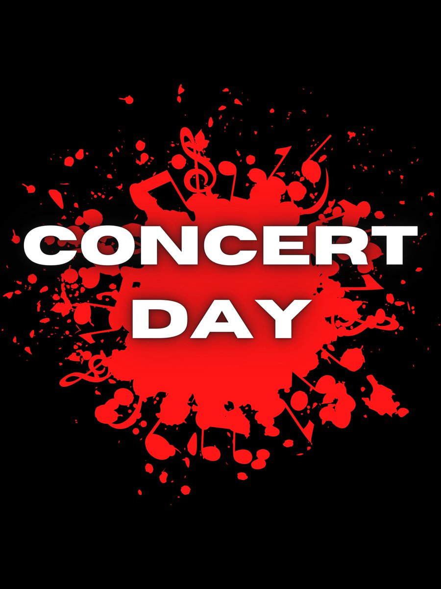 CONCERT DAY! Come join us in our (rescheduled) Fall Concert in the MMS Cafeteria. Tonight's concert will feature the MMS Beginner, Concert, and Symphonic Bands. Downbeat's at 6:30 pm. See y'all there!!!!