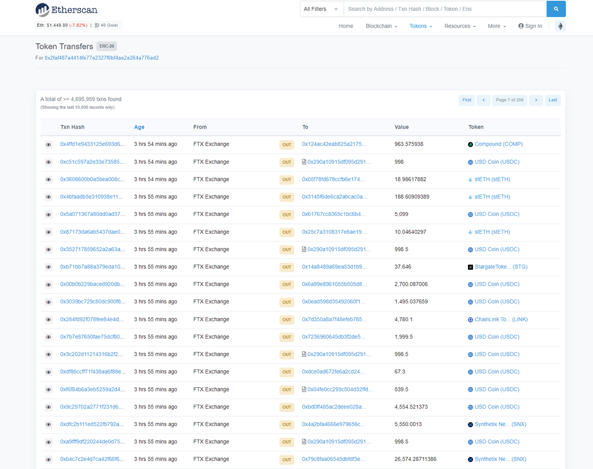 notRickler's tweet photo. @FTX_Official STOPPED ALL WITHDRAWALS

1/ About four hours ago withdrawals were stopped on all networks. You can make sure that there are no outgoing transactions.

https://t.co/ocSNdvBkkZ
https://t.co/kUsjxhkH6u
https://t.co/NmmBXlq30D https://t.co/J6tOcQVz4M