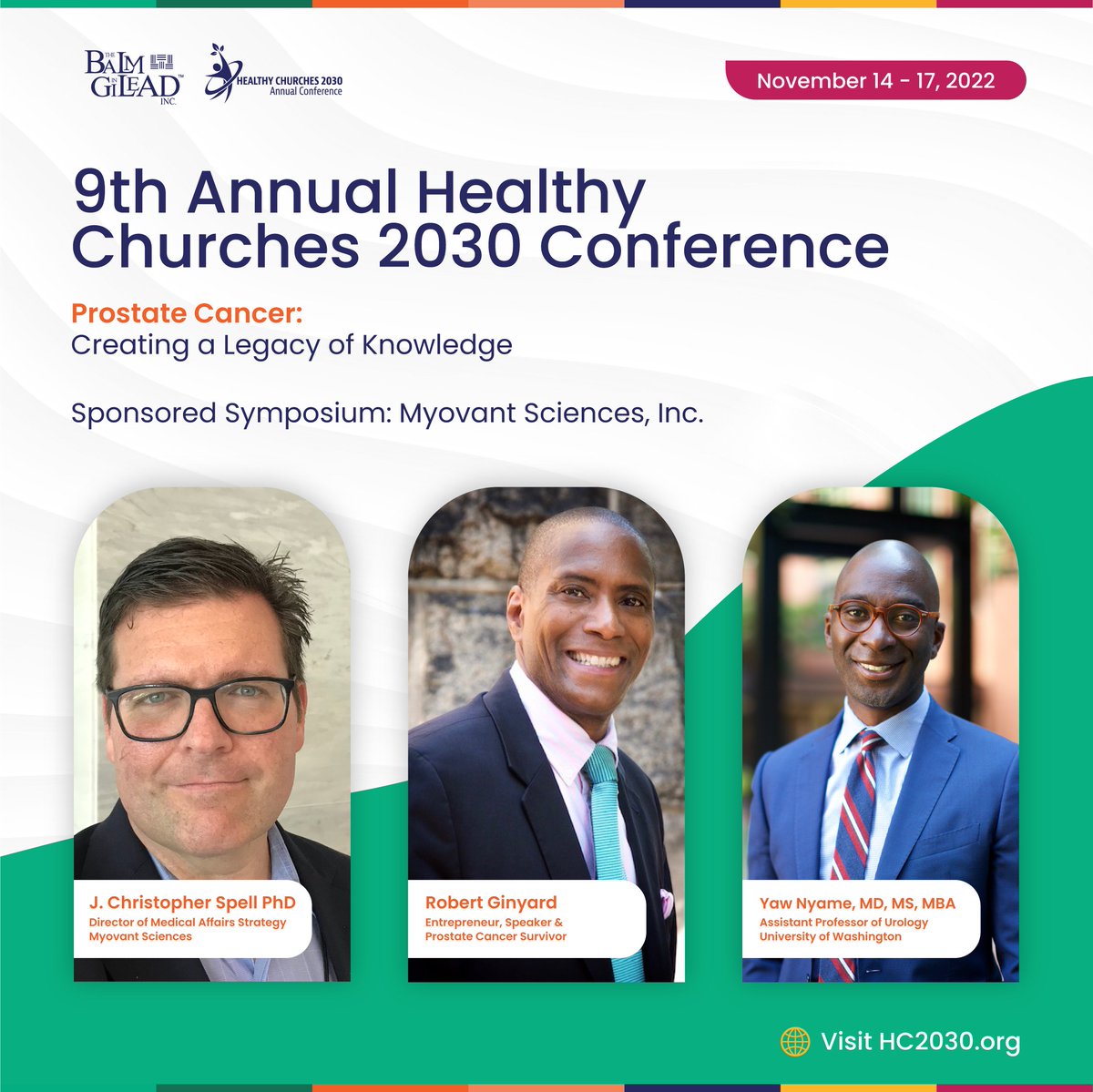 Medical studies show that Black males have a far higher chance of dying from prostate cancer and a much higher probability of developing the disease. These issues are being addressed head-on at the Healthy Churches 2030 Conference.
#BlackHealthAgenda #HC2030 #theBalmInGilead