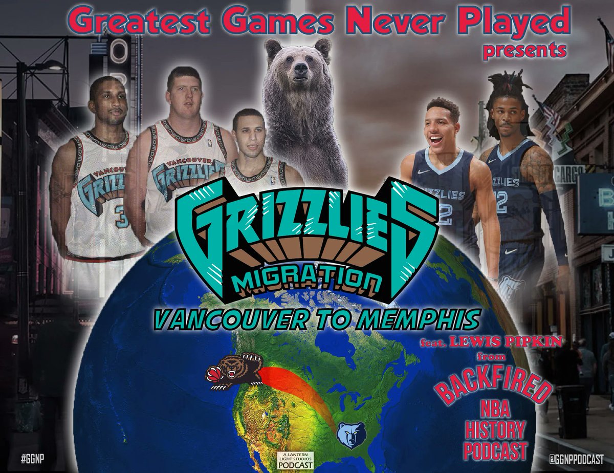 ggnppodcast's tweet photo. New Ep.🎙 out now!!
Feat special guest Lewis from @backfiredNBApod  talking NBA, podcasting &amp; the #Grizzlies move from Vancouver 2 Memphis✈.

Chock full of 90's #NBA nostalgia🏀!!
Big Country, Reef, Mike Bibby &amp; Stevie Franchise!🐻

#BigMemphis #GGNP

https://t.co/3oABaT1LCy https://t.co/a3G7t9TbVU