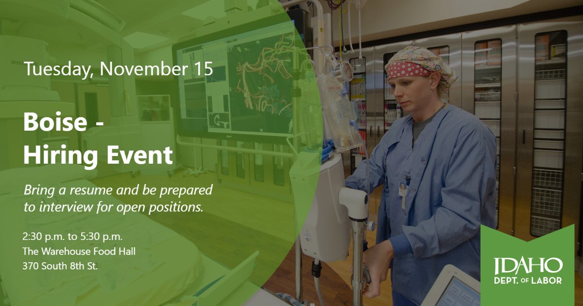 Idaho Jobs on Twitter "Are you a jobseeker in the Boise area? Attend