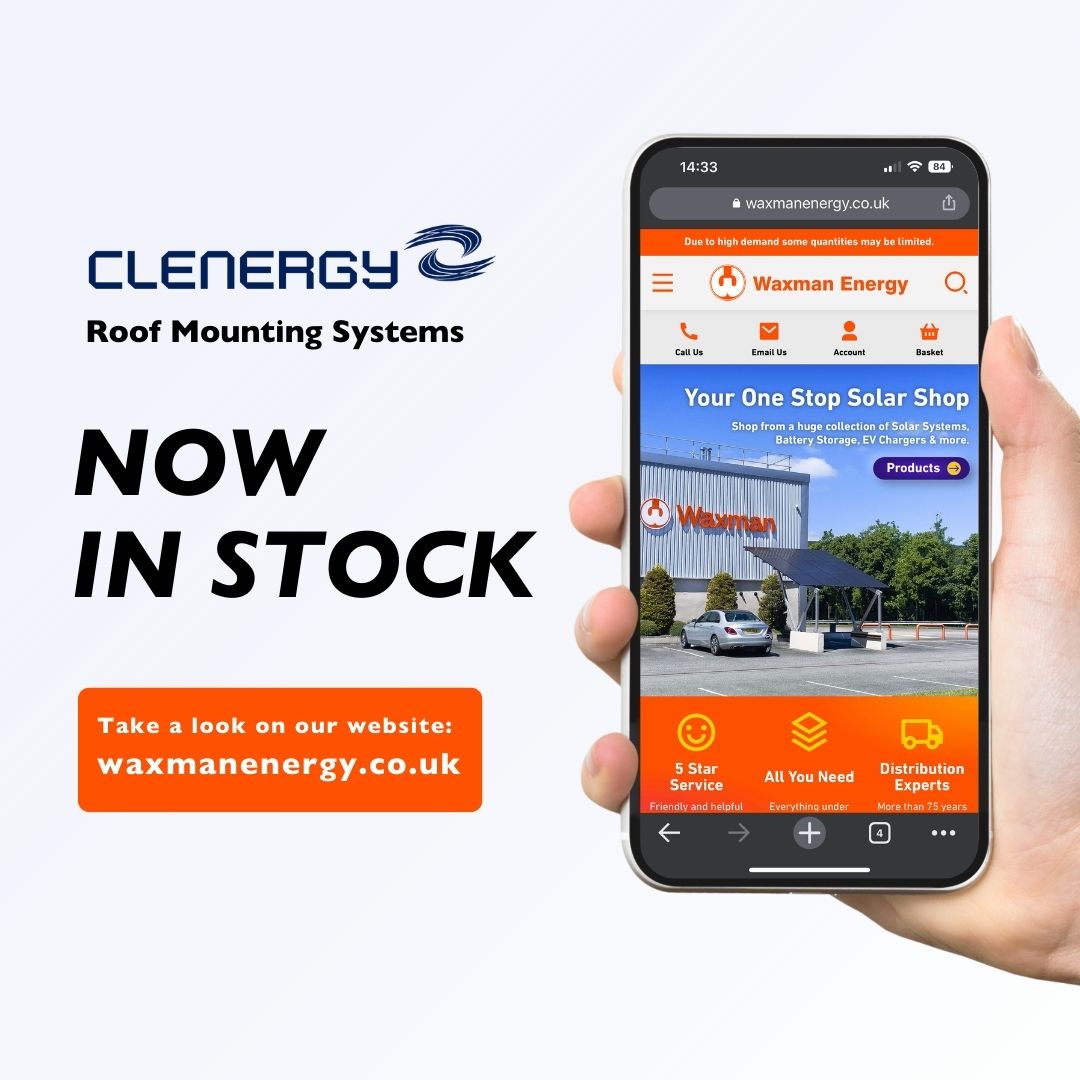 In Stock On Our Website 💻

Clenergy Roof Mounting Systems now in stock on our website! Take a look through this link: lnkd.in/ezvNW56u

If you have any questions at all, speak to a member of our lovely team on 01422 374114 📞

#roofmounting #solarpv #solarsystems