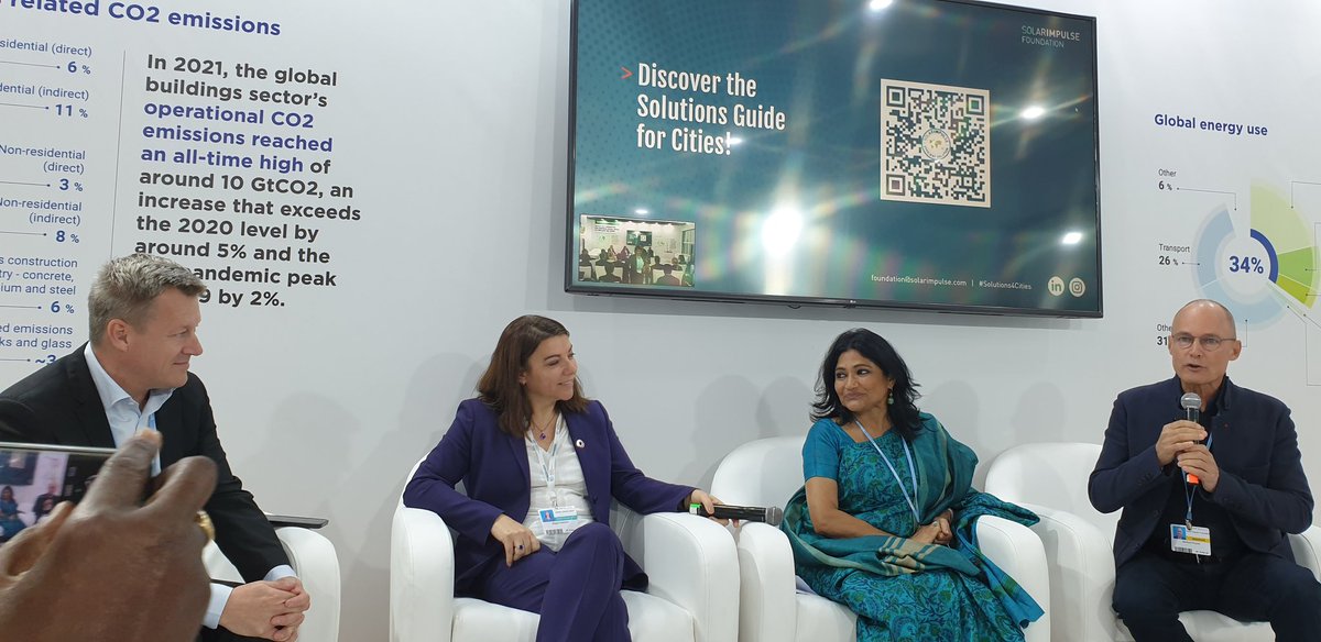 ClaudeLorea's tweet photo. Enlightening panel on #Solutions to #decarbonise #buildenvironment
Key words
#values
#simplicity
#economicviability
#innovation
#resilience
#circularity
#scalability
With @IKEA @Holcim
@AndersonMagali_ @bertrandpiccard @solarimpulse @friendship_ngo @runakhan_ed https://t.co/QX5xqmridn