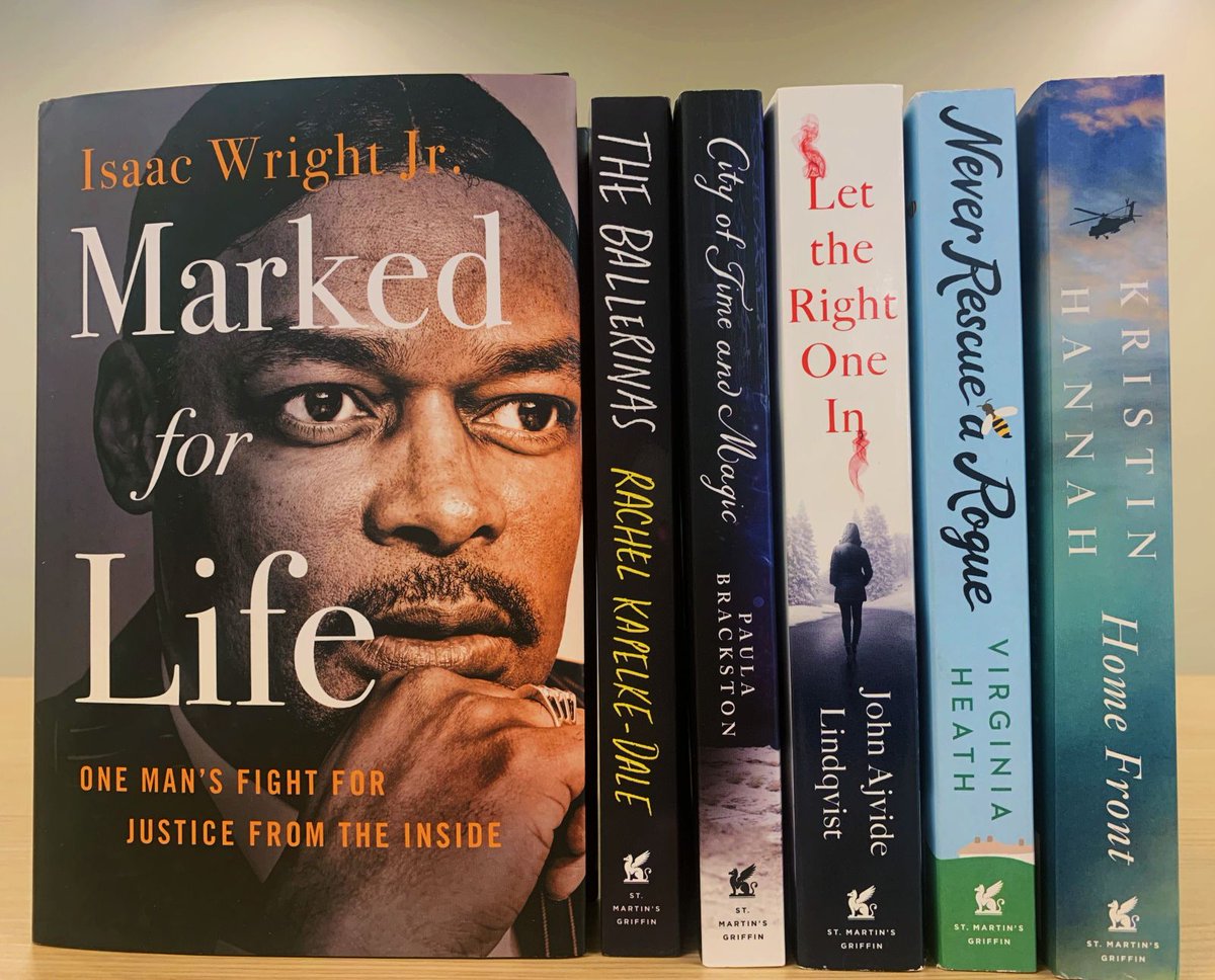 Happy #PubDay! 

⚖️MARKED FOR LIFE by <a href="/IsaacWrightJr/">Isaac Wright Jr.</a> 
🎩 NEVER RESCUE A ROGUE by @VirginiaHeath_ 
💙 HOMEFRONT by Kristin Hannah 
🎀 THE BALLERINAS by <a href="/RKapelkeDale/">Rachel Kapelke-Dale</a>
✨ CITY OF TIME AND MAGIC by Paula Brackston
🦇 LET THE RIGHT ONE IN by John Ajvide Lindqvist