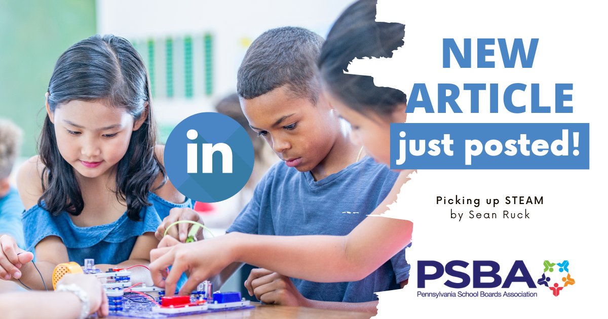 PSBA's tweet photo. November 8 is National STEM/STEAM Day, a chance to focus on helping all kids grow in the fields of science, technology, engineering, arts and math. Head to LinkedIn to read our latest article, "Picking up STEAM," originally published in Sep/Oct 2022 issue of #PSBABulletin. https://t.co/Aoo1AiBBnz