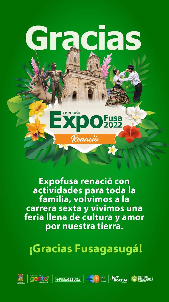 AlcFusagasuga's tweet photo. #Expofusa renació con actividades para toda la familia, volvimos a la carrera sexta y vivimos una feria llena de cultura y amor por nuestra tierra.
¡Gracias Fusagasugá! 💚
#Fusagasugá #ExpoFusa2022 #ExpoFusaRenace #ConLaFuerzaDeLaGente #JairoHortúa Jairo Hortúa Villalba https://t.co/nq3D9wmWtF