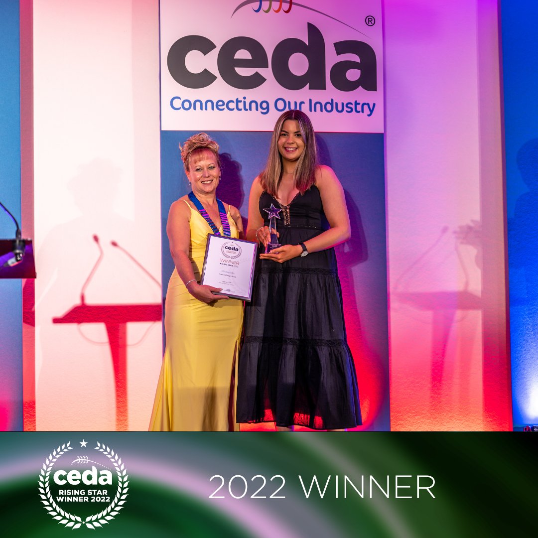 CEDAUK's tweet photo. Every year, as part of our annual awards, we shine a light on young people who have made a significant impact on a ceda members’ business.
This year our Rising Star winner was Ellis Gadsby of @CateringDesignG 💫
#cedaConference22 #GrandPrixAwards22 https://t.co/QPn1Tmucj8