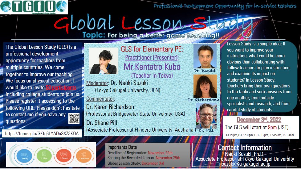 NEW WEBINAR
Global Lesson Study
Date: 3rd December 2022
Time: 7am (EST), 12pm (GMT), 9pm (JST)

Register at: forms.gle/GKtg6kYADuSXZ3…