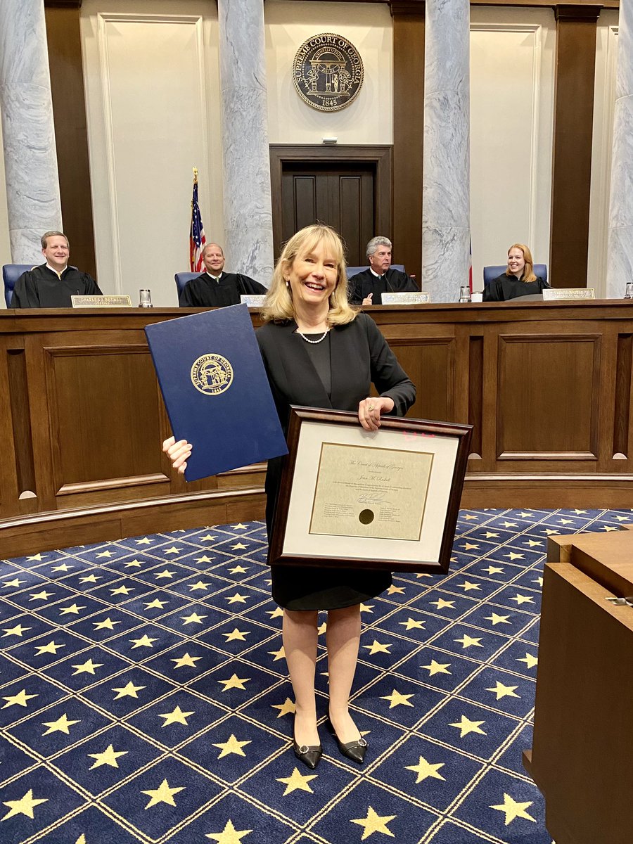 SupremeCourtGA's tweet photo. This morning, the Supreme Court of Georgia and Georgia Court of Appeals celebrated the dedication and decades of service of Reporter of Decisions Jean Ruskell who is retiring at the end of the year. https://t.co/rDoVRdYp0F