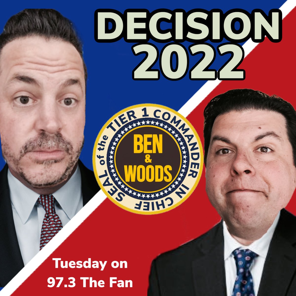 BenAndWoods's tweet photo. Tier 1’s, it’s Election Day! Ben and Woods are competing for your vote for Tier 1 Commander In Chief, here are their 2022 campaign ads!  VOTE BELOW! https://t.co/kDJogDDO3S