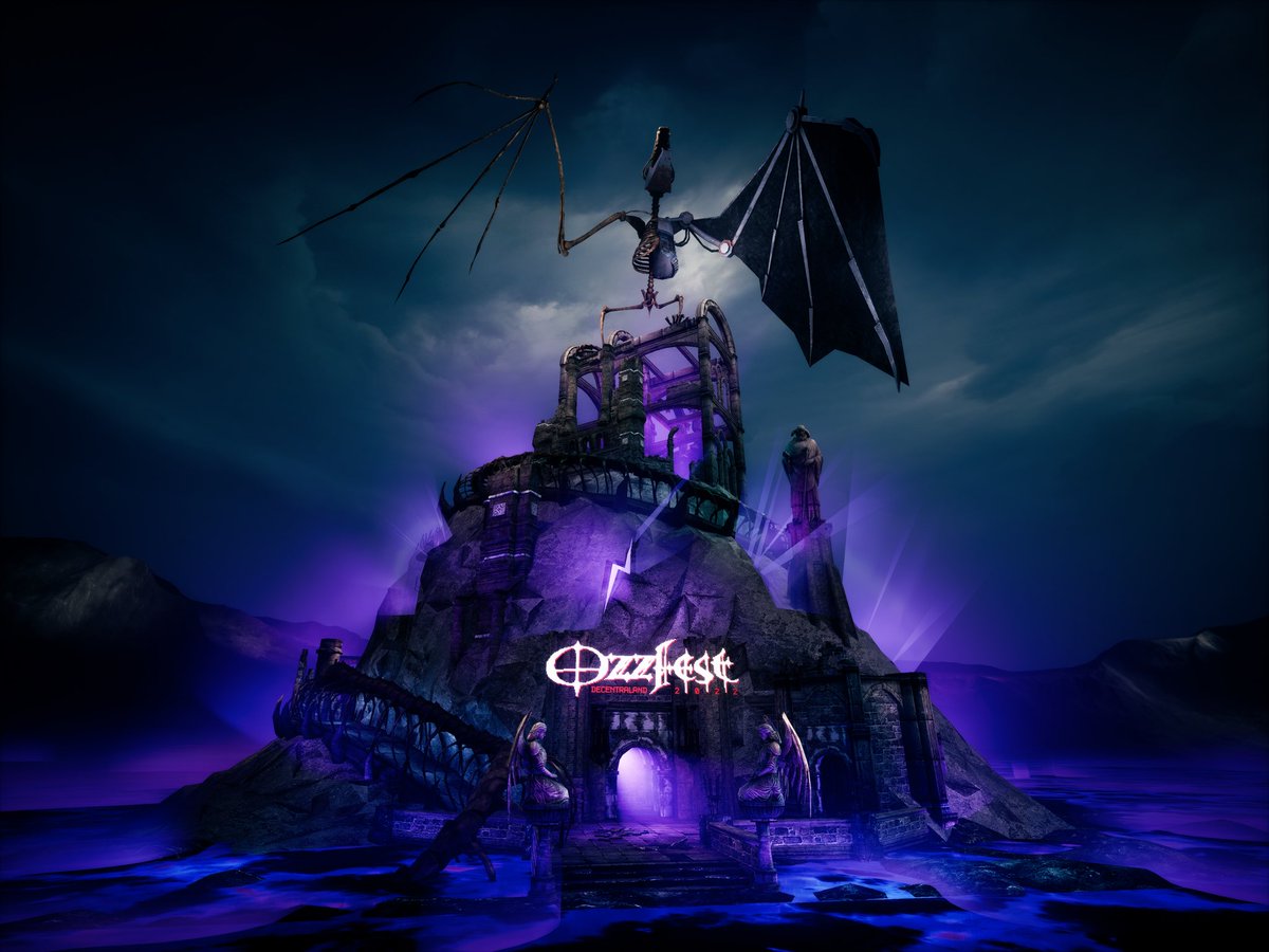 Here it is! This is the venue for virtual #OzzFest 2022!
#VR #VirtualReality #MetalVerse #Decentraland #Music #Festival #Festivals #FestivalSeason