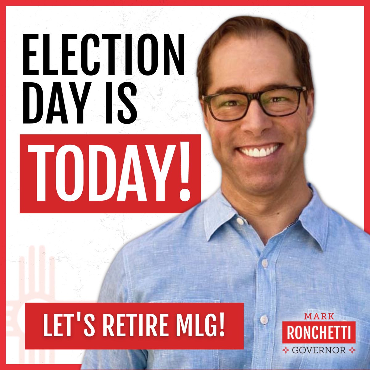 MarkRonchettiNM's tweet photo. NEW MEXICO! It’s Election Day!

Everyone needs to get out there &amp; let your voice be heard! 🗳️ 

Find your polling place at https://t.co/X3jPLiVjkT https://t.co/NifLAg3bNO