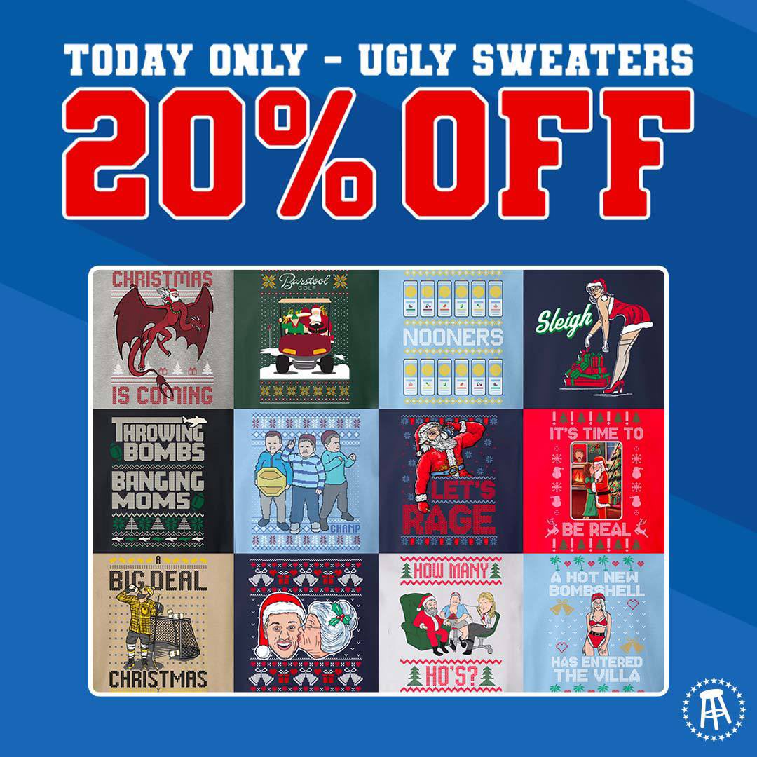Barstool Ohio State on Twitter "UGLY CHRISTMAS SWEATER LAUNCH IS LIVE