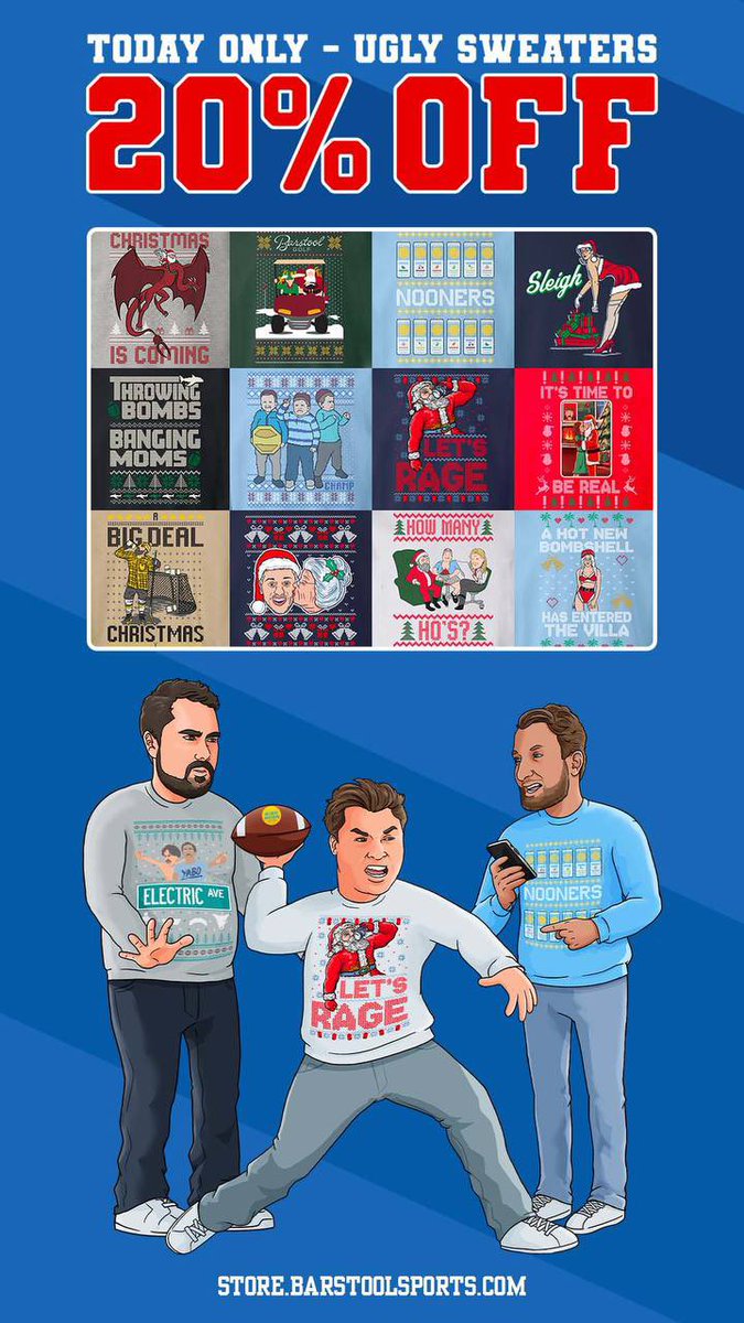 Barstool Ohio State on Twitter "UGLY CHRISTMAS SWEATER LAUNCH IS LIVE