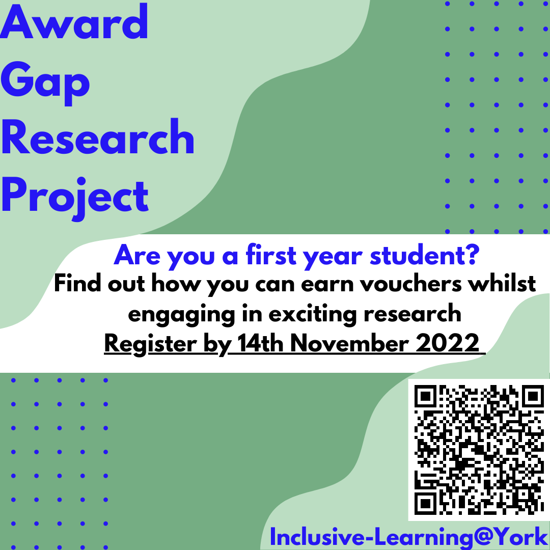 We are looking for a selection of first year students to take part in a new stage of the AGRP!  In Year 1, you will engage in up to 9 research activities and receive a £15 voucher for each research activity. For more information:
forms.gle/Z5u3bpkytkCX8U…
docs.google.com/document/d/14r…