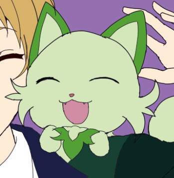 出どころはこれ 顔の柄描いてない状態の進捗を送り付けたらフォロワーに「ニャオハすっぴんじゃん」って言われたのが元です  