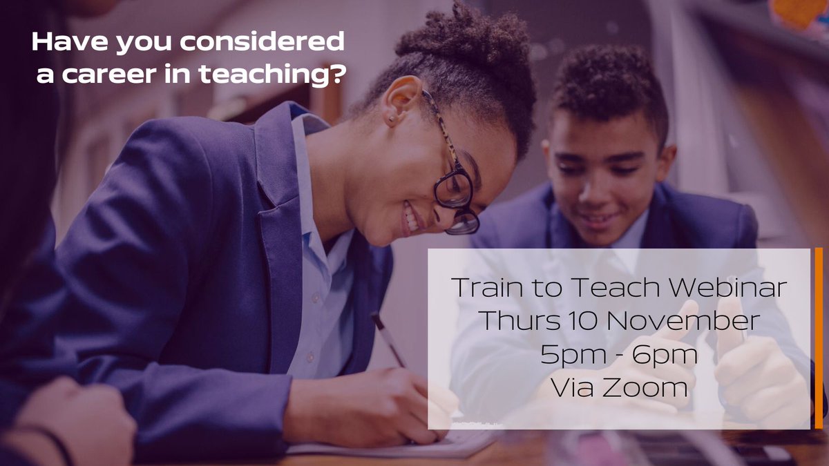 UoP Humanities and Social Sciences (@uophumss) on Twitter photo This Thursday: Join our Train to Teach webinar to learn about the teacher training courses available to you here at <a href="/portsmouthuni/">University of Portsmouth</a>
Book your free space: uni.port.ac.uk/3zB5w3L This Thursday: Join our Train to Teach webinar to learn about the teacher training courses available to you here at <a href="/portsmouthuni/">University of Portsmouth</a>
Book your free space: uni.port.ac.uk/3zB5w3L