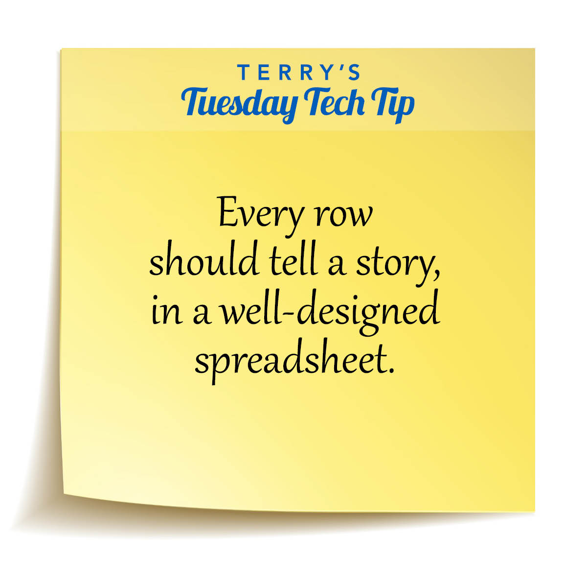 FandMHelpdesk's tweet image. Every row should tell a story, in a well-designed spreadsheet. #TTTechTip indd.adobe.com/view/e42af6fb-…