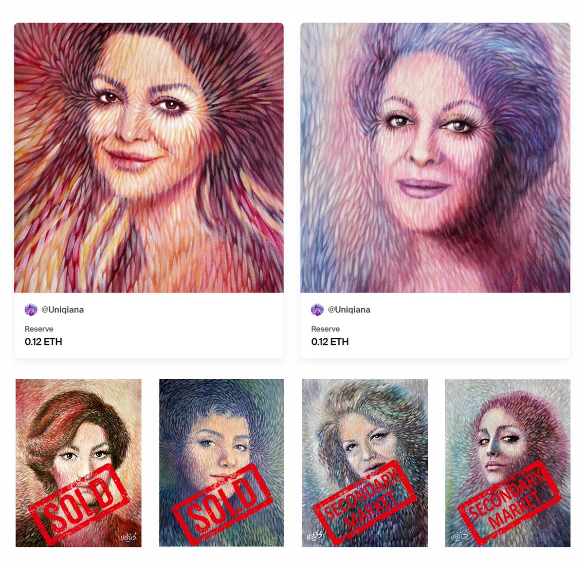 Gm fam 🖤

Last year, I minted a part of my "Baanoo" collection on FND.
This collection is a tribute to Iranian women who inspired their generation to change their world...

There are 2 pieces available on primary market ✌🏻

(More information &amp; the links in thread)
#IranianWomen