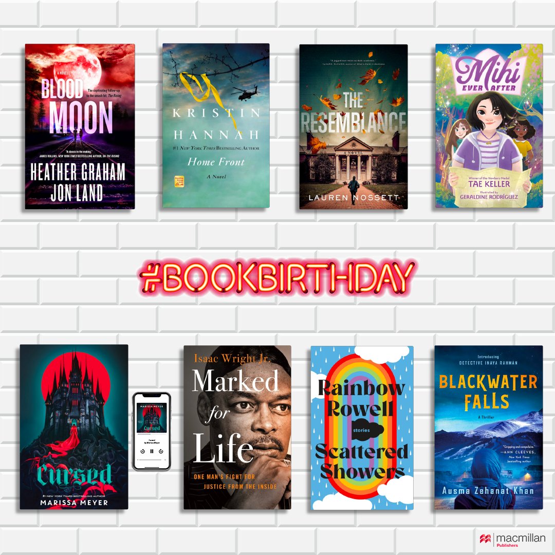 Happy #bookbirthday, Heather Graham + Jon Land, Kristin Hannah, Lauren Nossett, Tae Keller, @marissa_meyer, <a href="/IsaacWrightJr/">Isaac Wright Jr.</a>, <a href="/rainbowrowell/">Rainbow Rowell</a>, and <a href="/ausmazehanat/">Dr. Ausma Zehanat Khan</a>!⁣ 📕🎂🎉⁣

#MacmillanPublishers #NewReleases #books