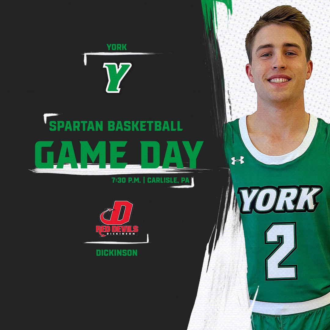 It’s the season opener for <a href="/YCPMBasketball/">York College (PA) Men's Basketball</a>! The Spartans are on the road for a trip to Dickinson #LetsGoYork

📺: centennialconference.tv/dickinsonathle…
📊: dickinsonathletics.com/sidearmstats/m…