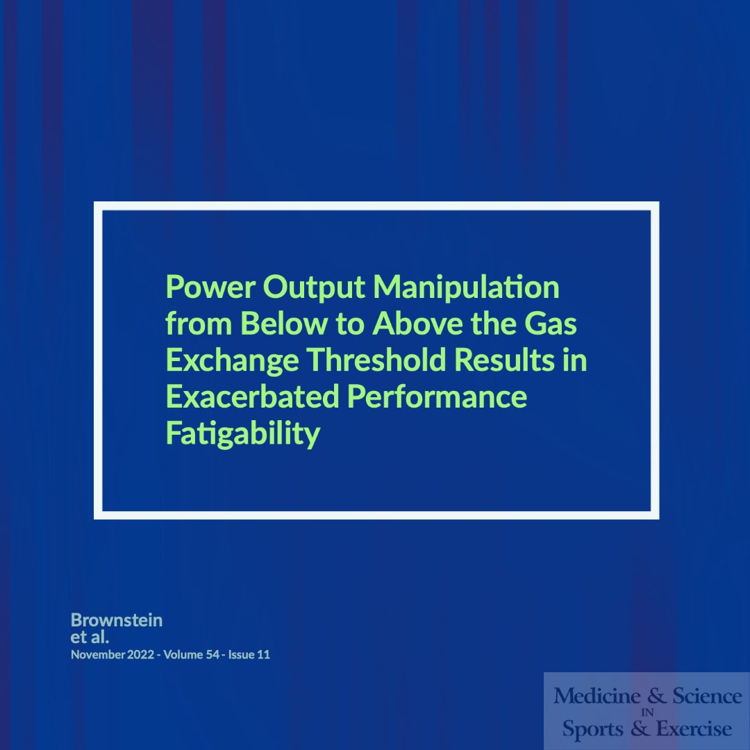 This study by Brownstein et al., compared alterations in neuromuscular function during work-matched exercise above and below the gas exchange threshold. Read more: fal.cn/3tqst