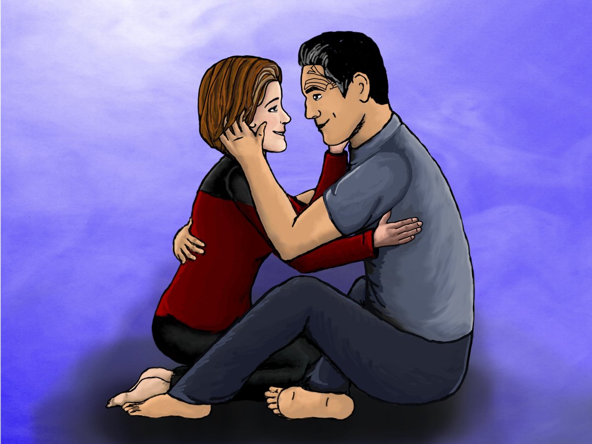 Amalgam000_JC's tweet photo. I made some more fic-inspired #JCfanart, this one of a #JC reunion in the Prodigy universe! I couldn't decide on a background - the sickbay one I borrowed from 3D artist Laura Geldard. Which one do you like best? βΊοΈ #JCdeserveProdigy #JCdeservedbetter #fanfiction https://t.co/MltaF68gcc