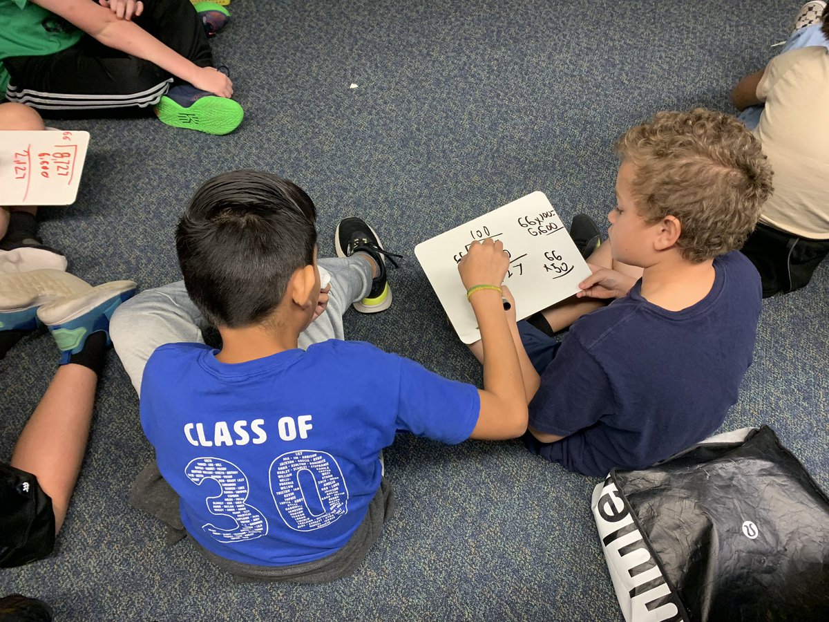 AmberVDB_IC's tweet photo. Powerful math discourse as we work to divide multi digit numbers in Mrs. Wright’s @WISRocks 5th grade class today! https://t.co/9PUbg1nXMF