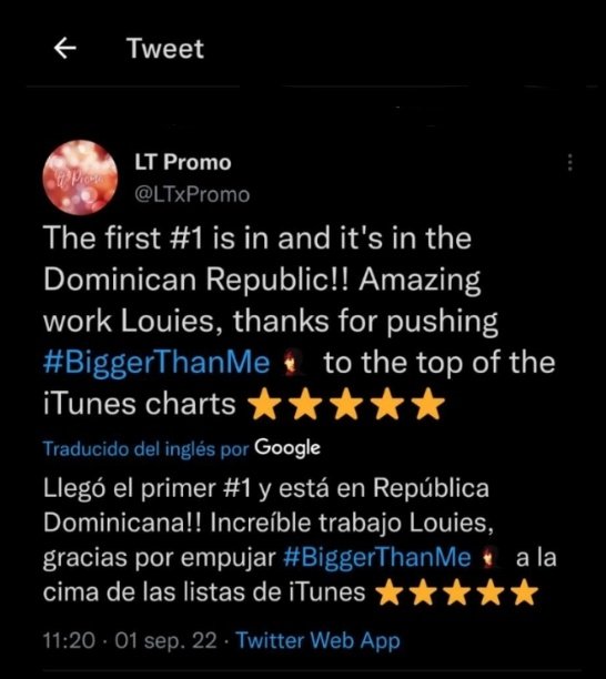 LouistprojectRD's tweet photo. Heyy @LTHQOfficial @Louis_Tomlinson, Dominican louies would like to have a date for the upcoming new tour.

Here is some proof of how we strived to get a date:

•we were the first country to make btm n1 on itunes. https://t.co/jhi1eCRM81