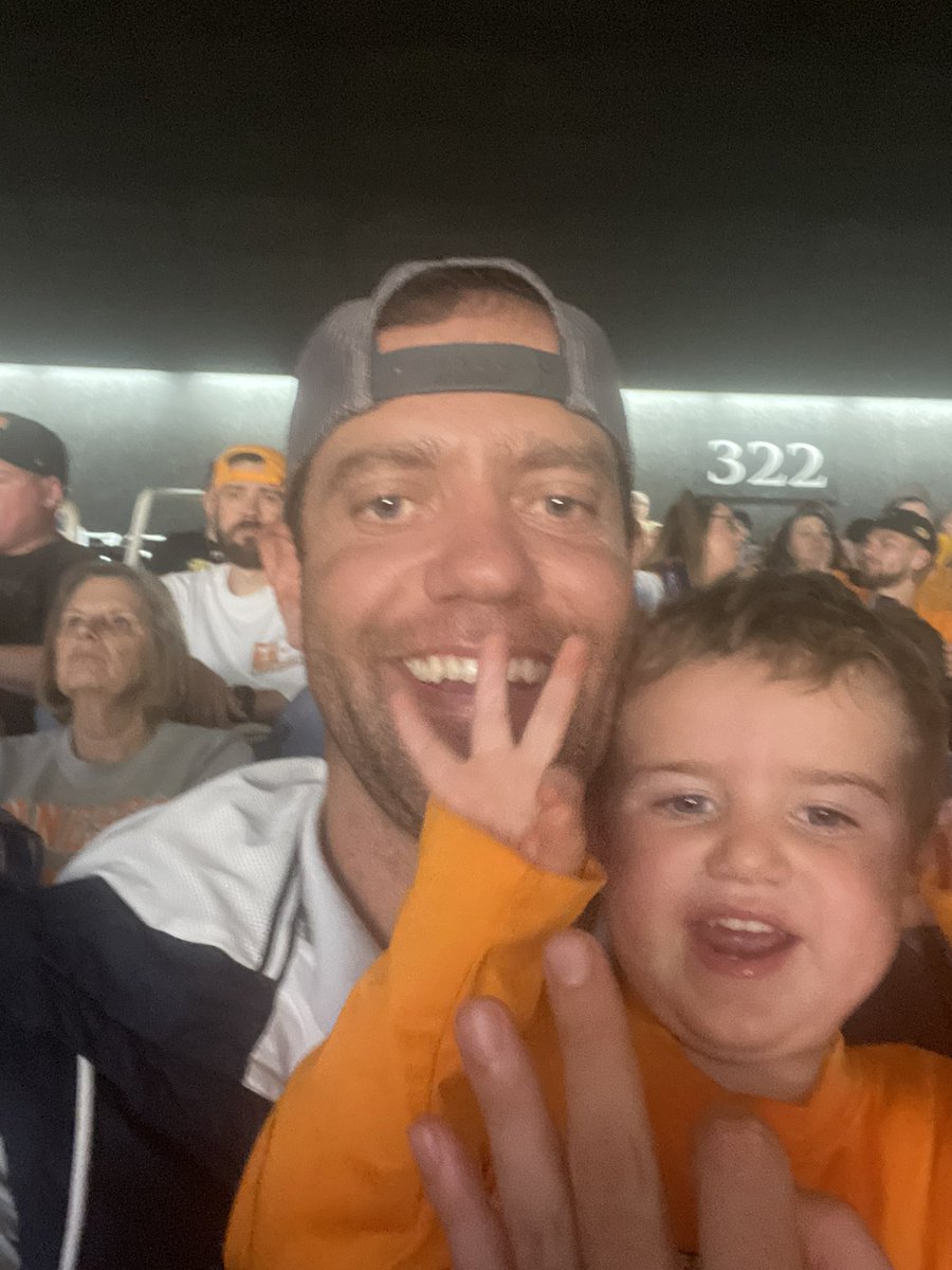 My man went to his first college game last night! #Vols