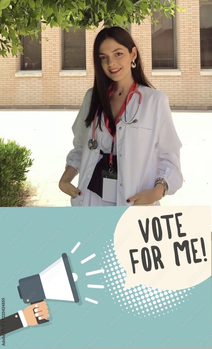 CasandraBulescu's tweet photo. With a past of representing students in my university to a present of involving in @ESCMID activities as an #INFECTIOUSDISEASES resident doctor, I kindly ask you to take a look and VOTE FOR ME for @TAEscmid Steering Committee! 🦠🧫👩🏻‍⚕️

https://t.co/dt5HCkEpQ8

#escmid #voteforme https://t.co/38ueszTsoy