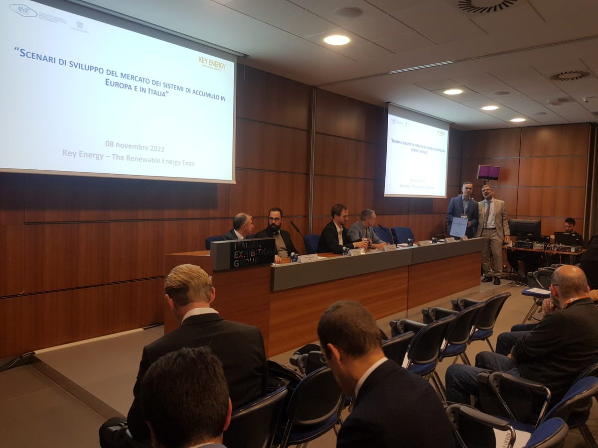 ANIE a <a href="/KeyEnergyit/">KEY The Energy Transition Expo</a>, al via il primo convegno dedicato agli scenari di sviluppo del mercato dei sistemi di #accumulo in Europa e in Italia.