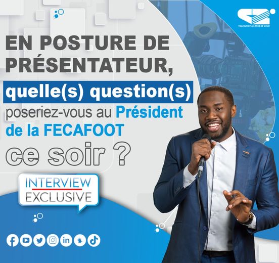 canal2inter's tweet image. En tant que présentateur, quelle(s) question(s) pourriez-vous poser au Président de la FECAFOOT ce soir ?
Ne manquez pas l'interview exclusive du Président de la Fecafoot - Officiel, Samuel Eto'o, ce soir dès 21H en direct sur Canal 2 International
#FecafootOfficiel
#Samuel_Etoo