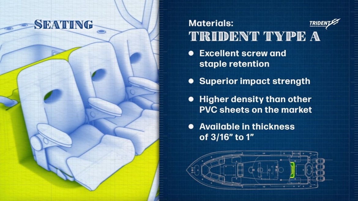 Designed to meet the demands of Marine applications, #Trident Type A and Type B PVC is a lightweight but durable #foam Trident Type A #PVC outperforms alternate materials such as wood.

Contact your local #FarcoPlastics today for your #boat building application.