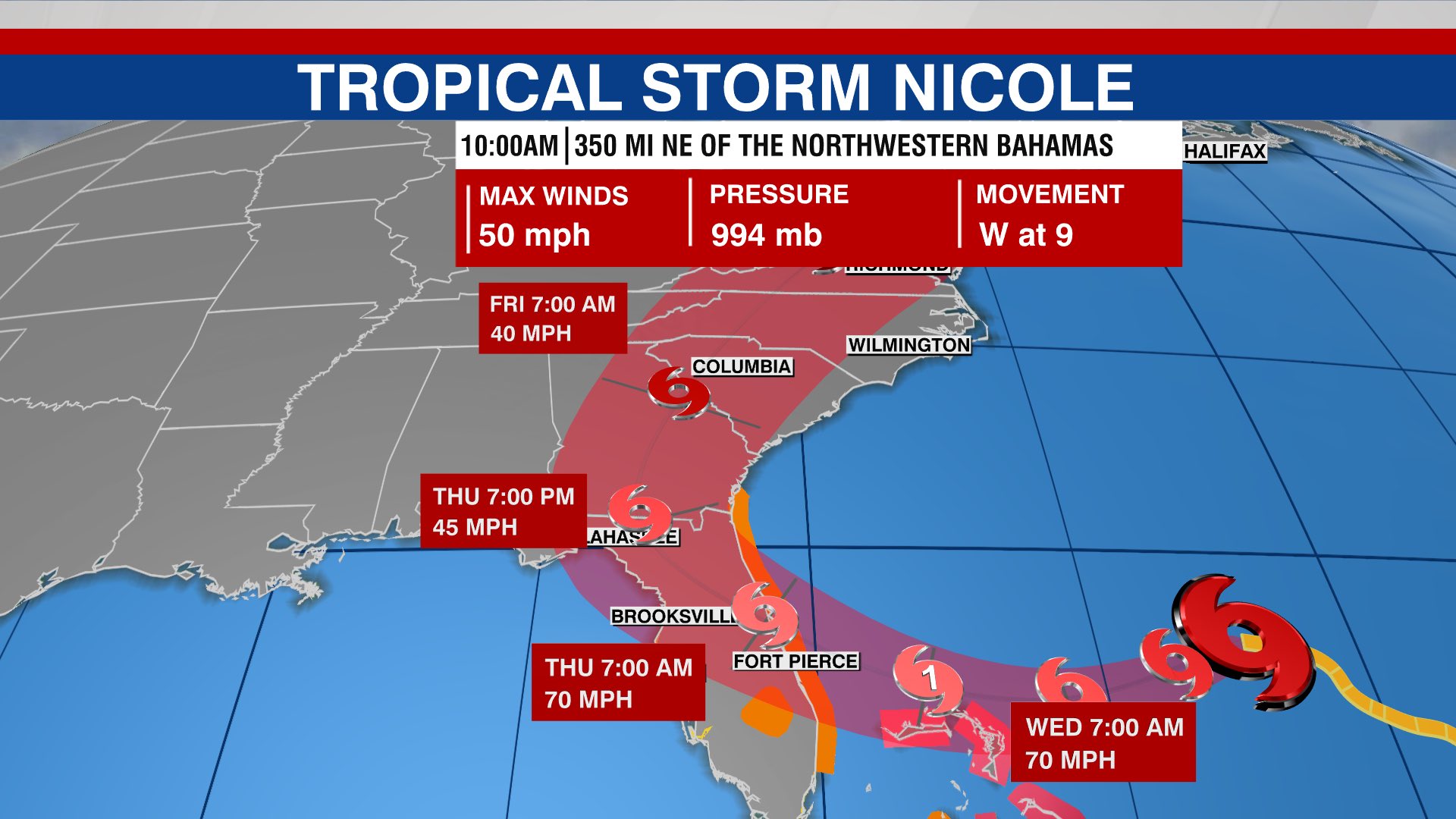 Jennifer Pe&ntilde;ate on Twitter: "JUST IN: #Nicole is officially a tropical