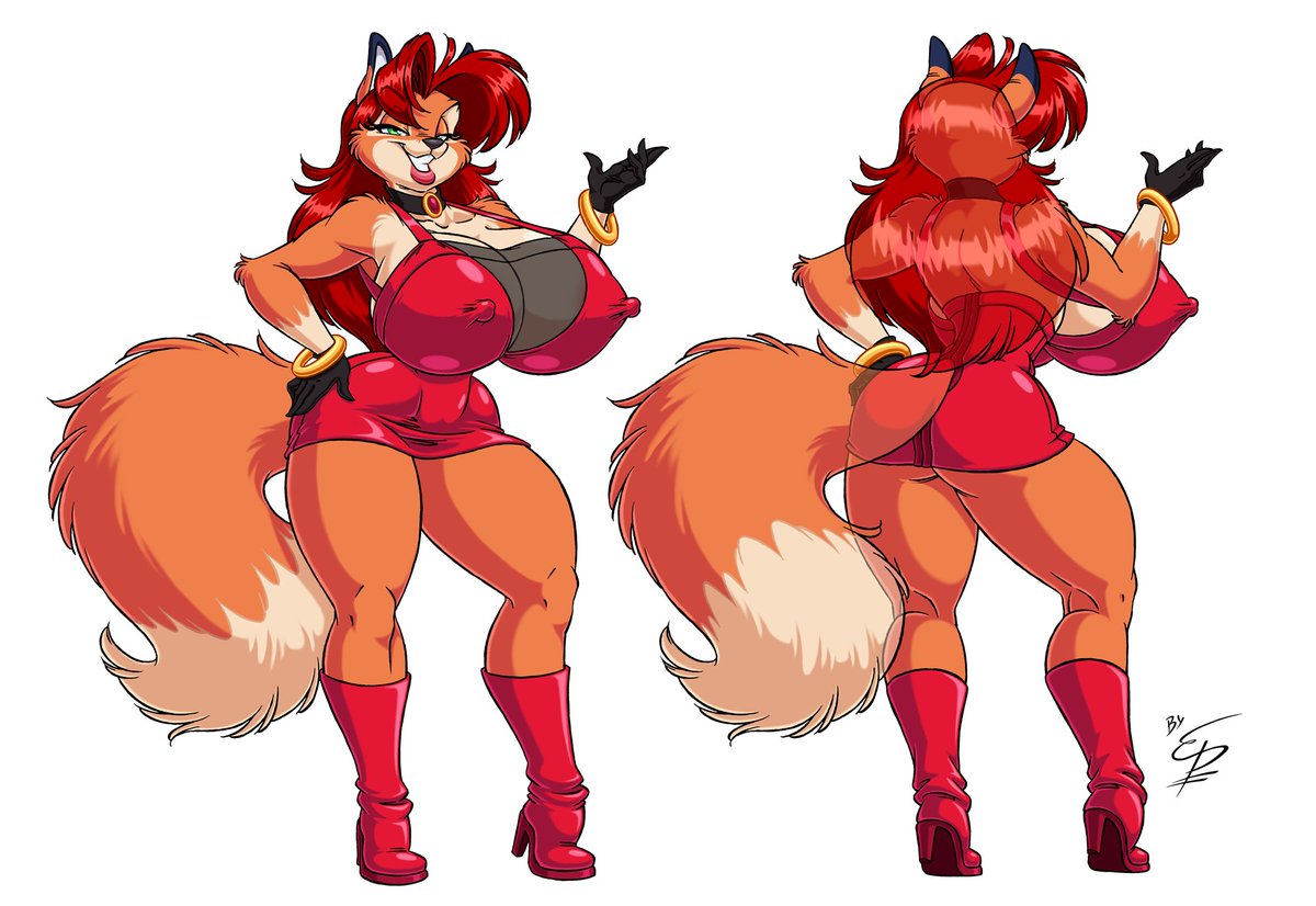 eltonpot's tweet photo. "The Bossom Buddies" - Anelia Reiwright &amp; Erieka Kitsumari🦊
Ref sheets done for (and OCs belong to) @ThunderFoxJT;
character designs created by @Atariboy1 https://t.co/X5Wqygyje5