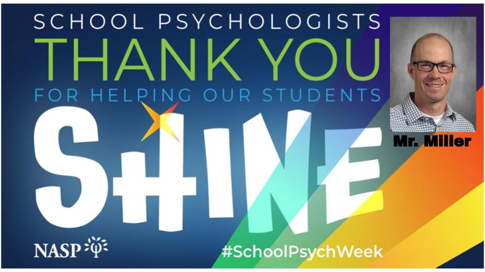 Thank you @tylermiller351 for the support you provide our students on a daily basis.  MHS benefits greatly from your efforts. #MustangPride #SchoolPsychWeek