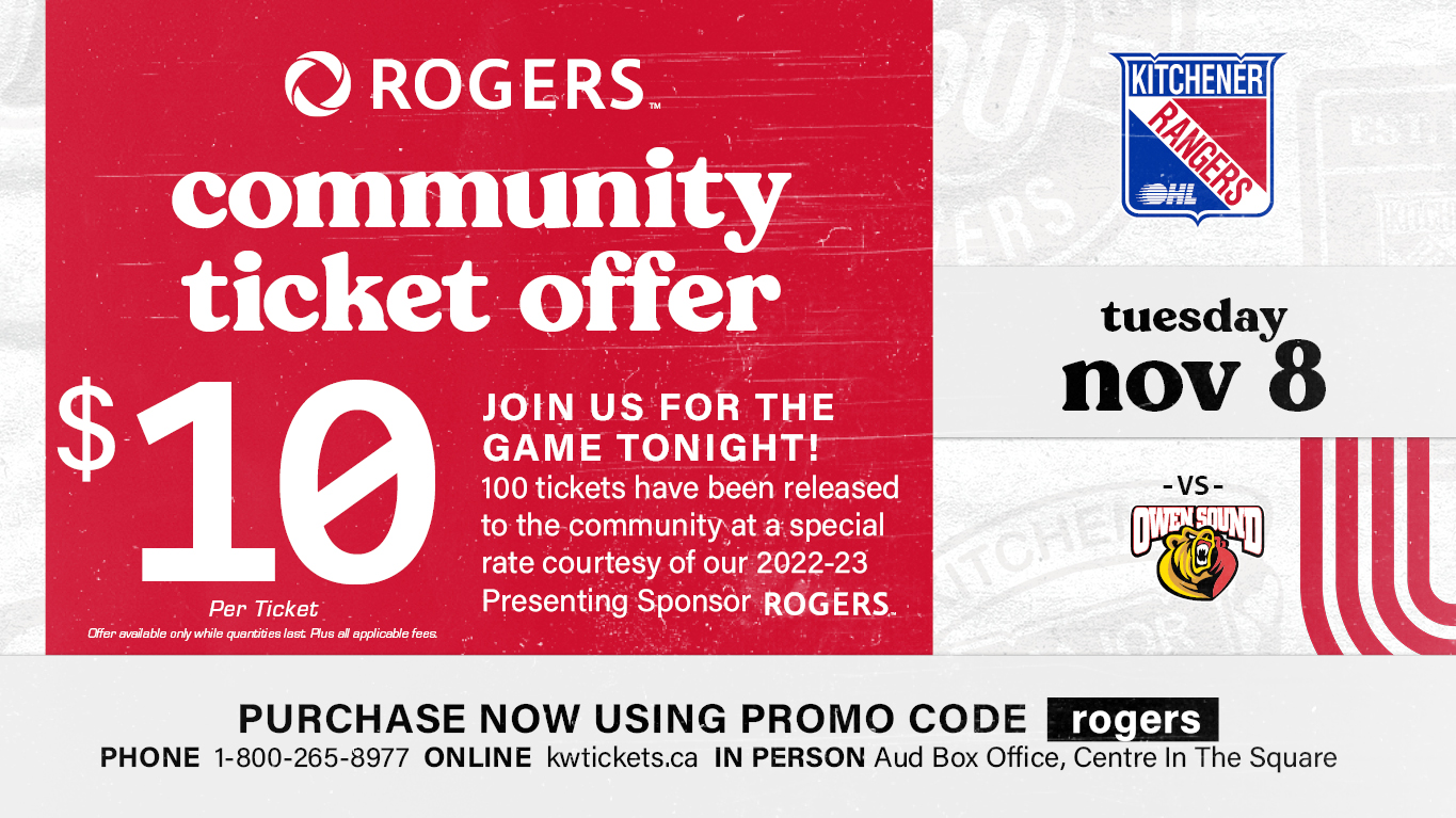 Kitchener Rangers on Twitter "EXCLUSIVE TICKET OFFER! 🚨 Act fast