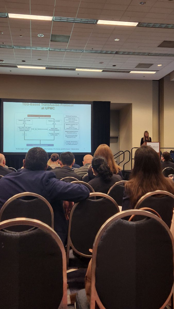 So grateful to the @AASLDtweets for giving us a platform to speak on the use of TEG to decrease prophylactic  🩸 transfusions in paracentesis procedures. So grateful to my mentors and colleagues for all their support @YucaSpice #LiverTwitter #AASLD22 #TLM22