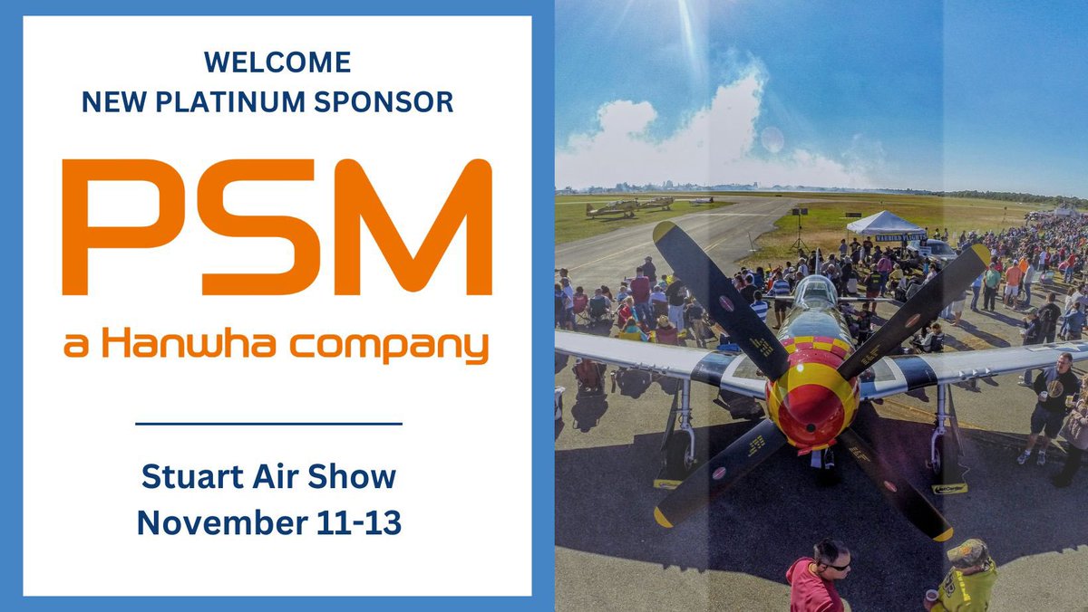 New to Stuart Air Show, we are excited to welcome PSM to the airshow family. 

Be sure to swing by their booth at the airshow to learn about what they do, their amazing innovations, and their careers in the aerospace industry.

#powersystemsmanufacturing #innovation #sponsor